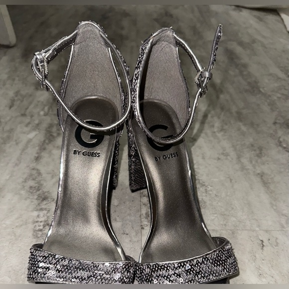 G by Guess silver dressy heels - Picture 3 of 12